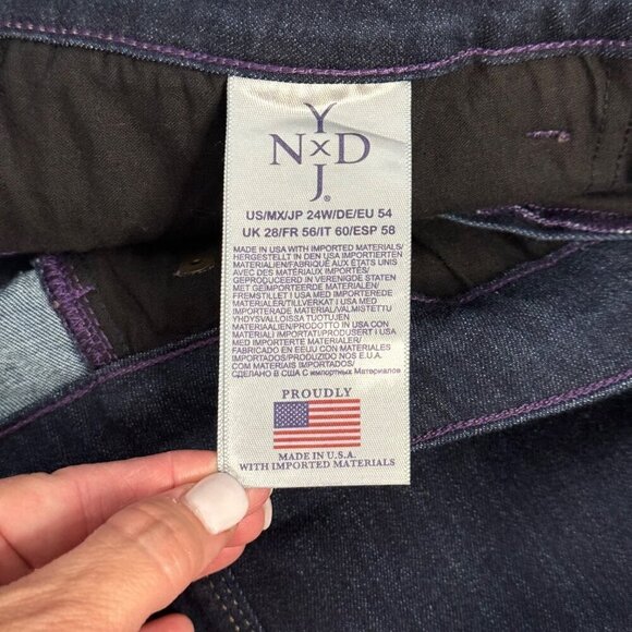 NYDJ Women's Skinny Jeans - Dark Blue EUC - Picture 6 of 11